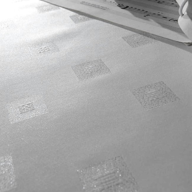 Cezanne Sølv Lurex - Jacquard vævet akryldug, 160 cm bred