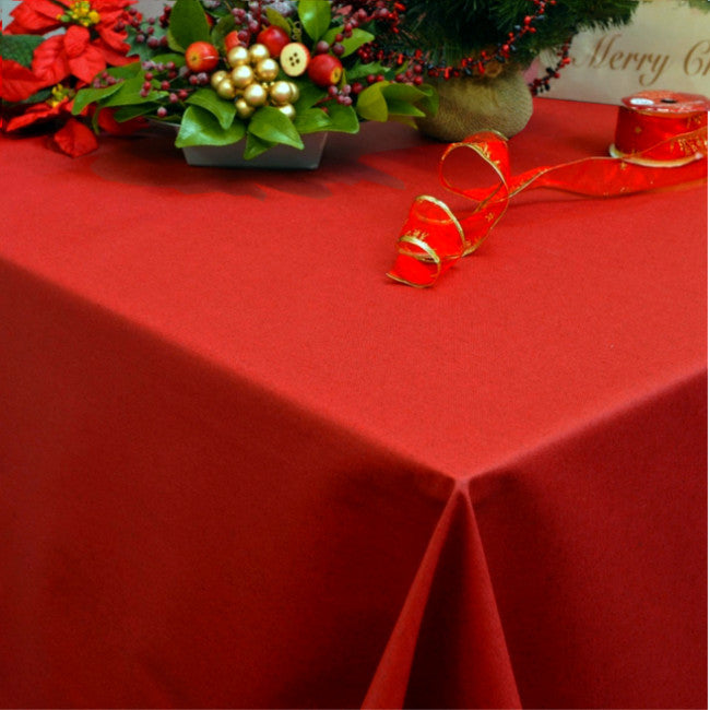 Dali akryldug, ensfarvet juledug rød, 140 cm bred