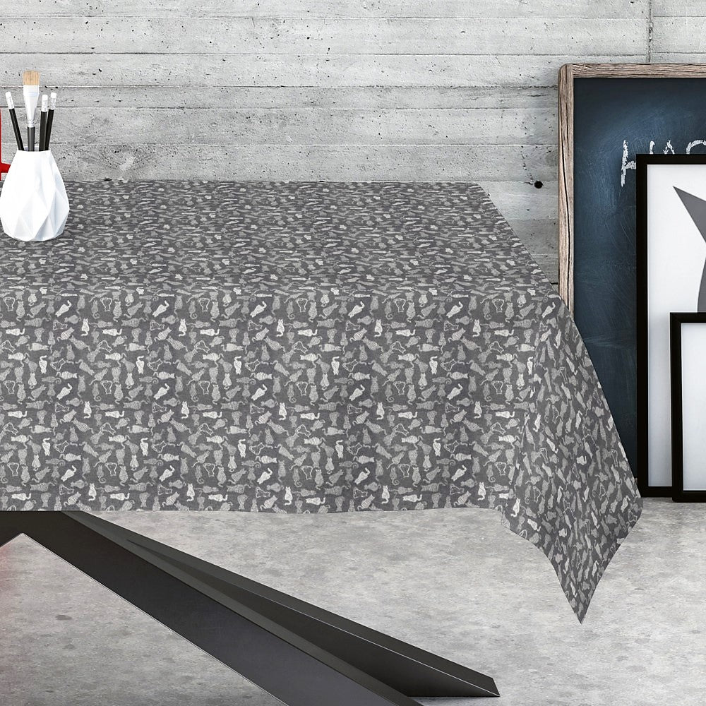 Dumond Antracit - Jacquard vævet akryldug, 180 cm bred