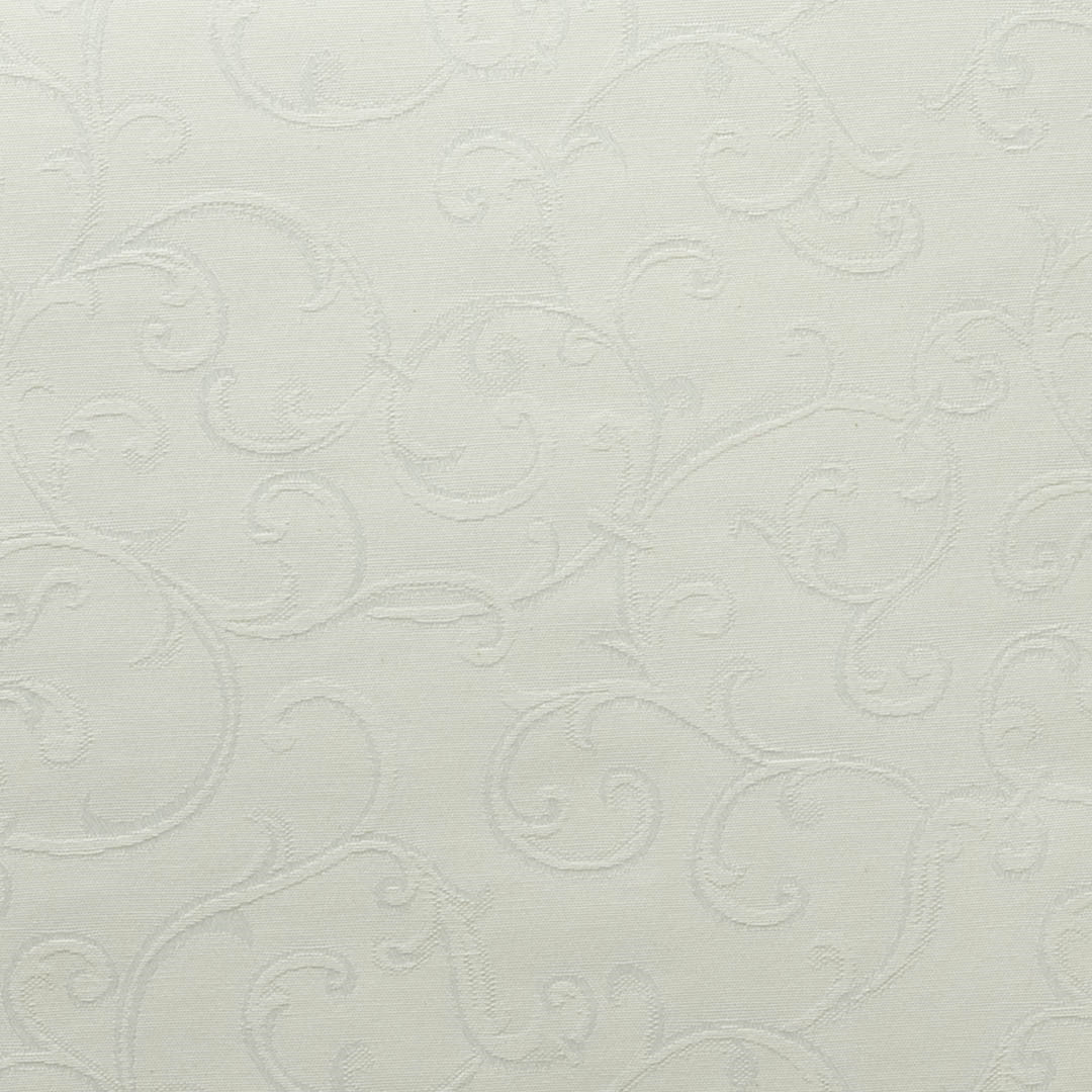 Akryldug med scala mønster i hvid - Hel rulle = ca. 18 m