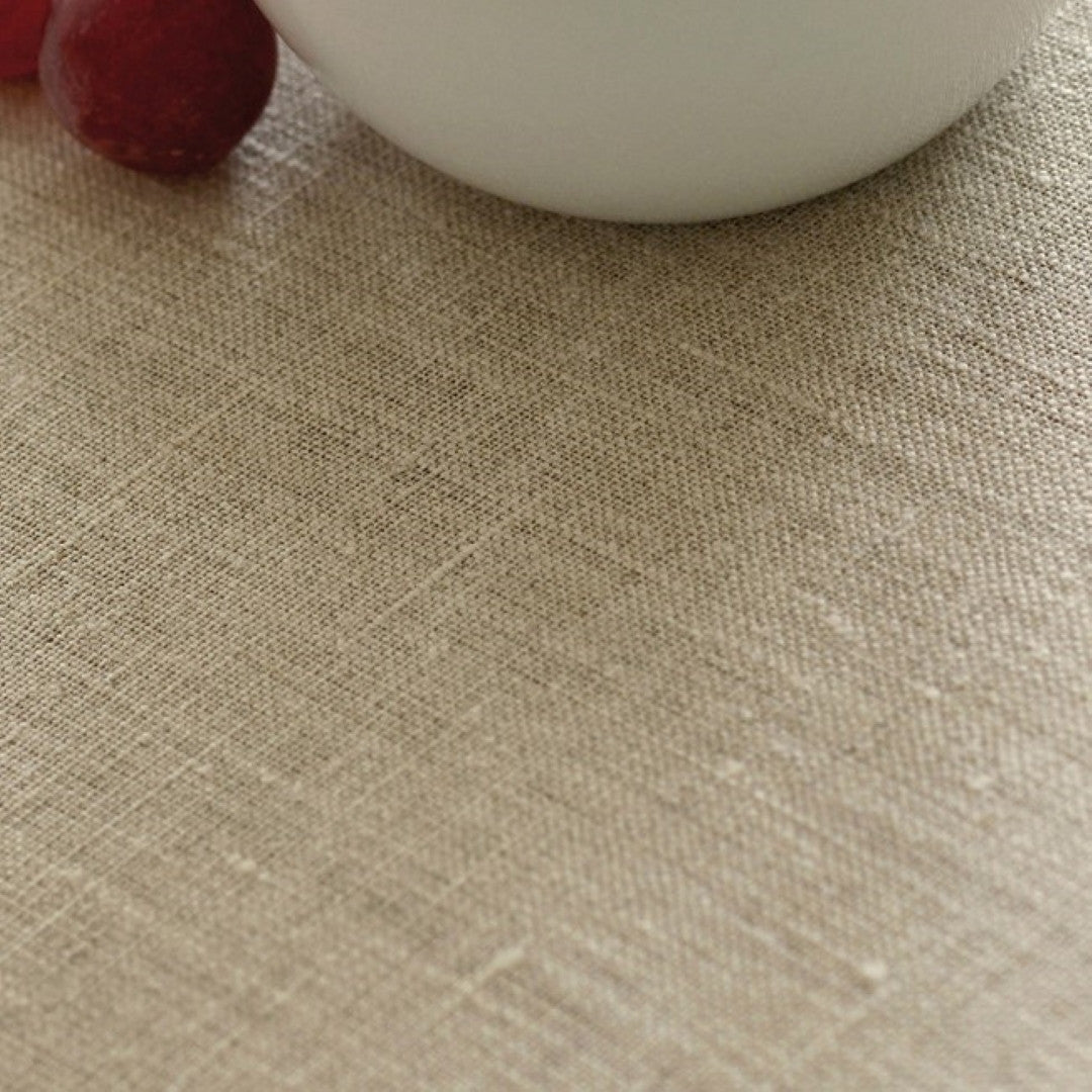 Basic Linen Natur - Hørdug med akrylbelægning, 100% hør