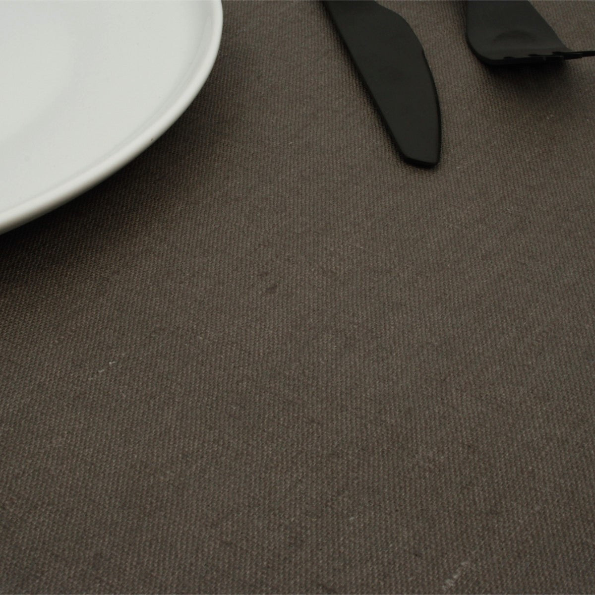 Basic Linen Antracit - Hørdug med akrylbelægning, 100% hør