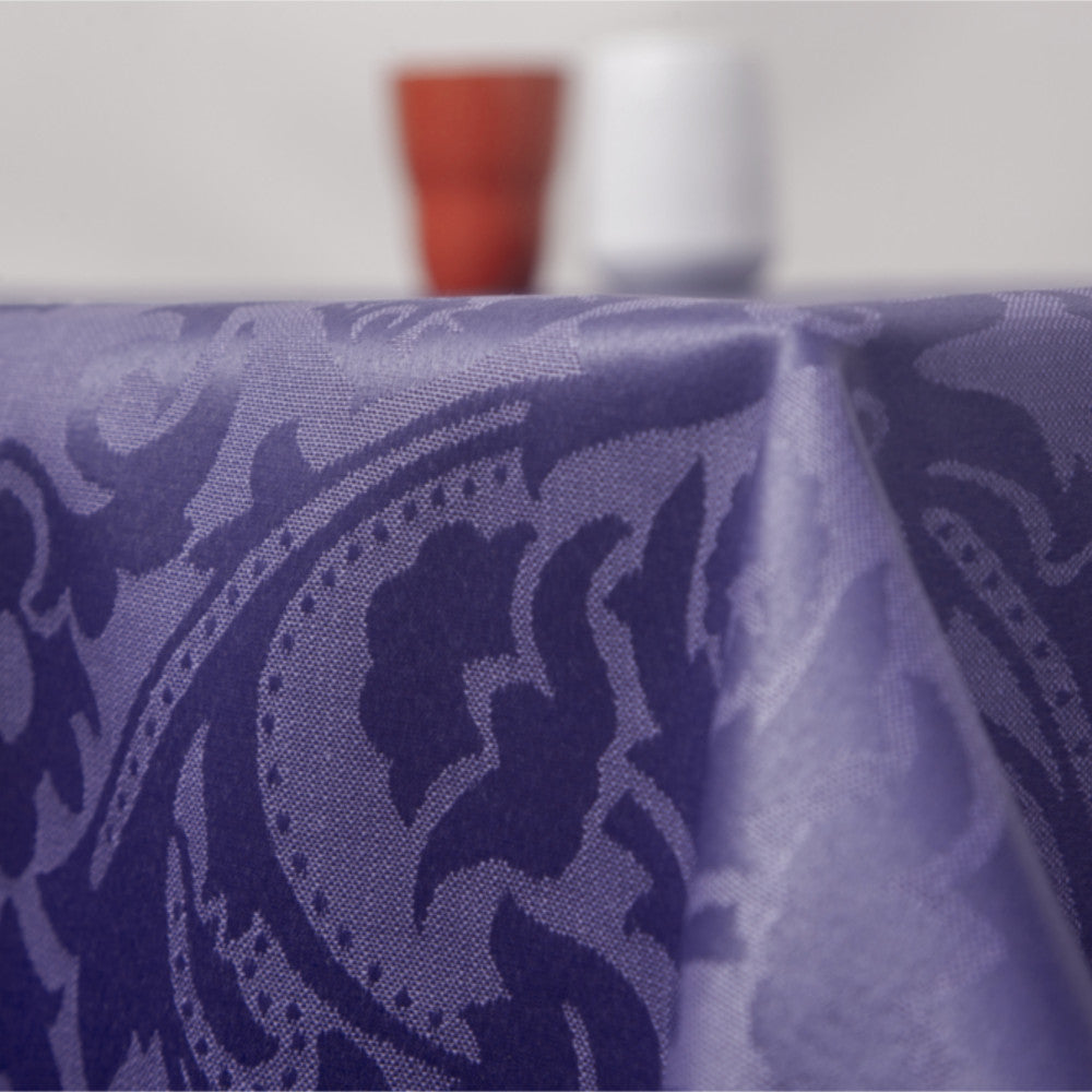 Visconti Jacquard Blue - Vævet akryldug med flot klassisk mønster