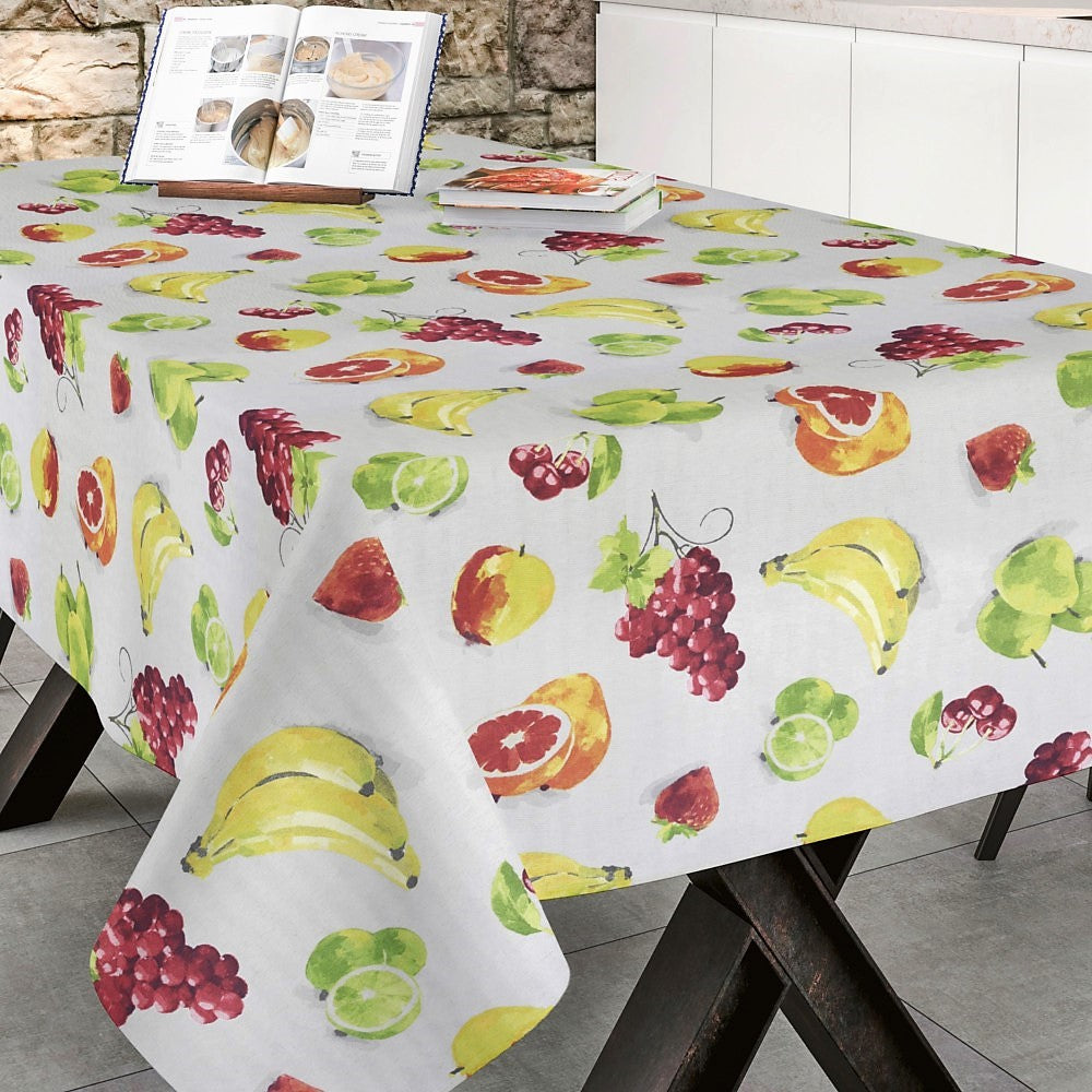 Zuloaga - Akryldug med Kirsebær, pærer, bananer, jordbær, æbler og vindruer