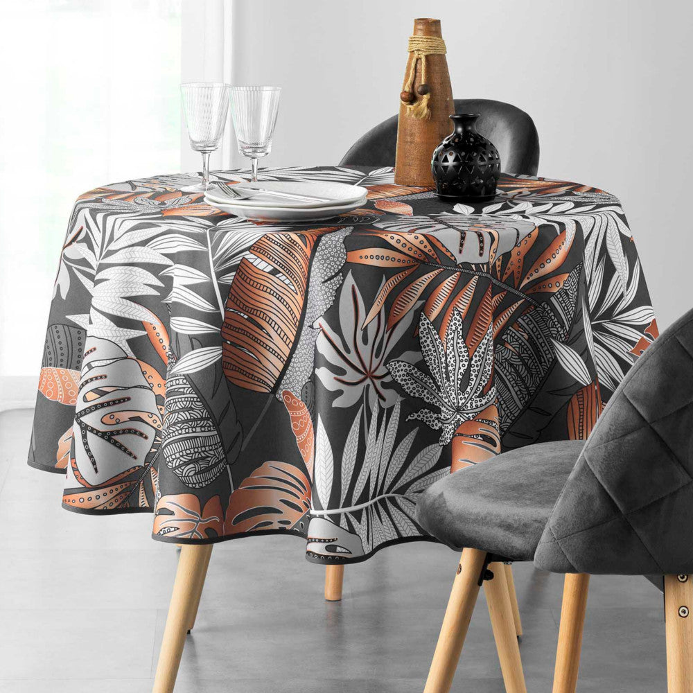 Alianor Antracit Ø 180 cm, rund dug med anti-plet