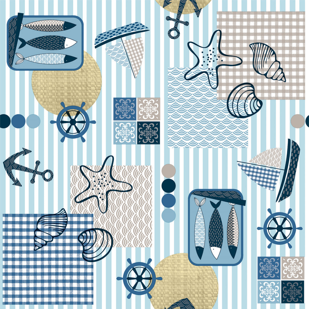 Alt Godt fra Havet - Voksdug med maritime motiver