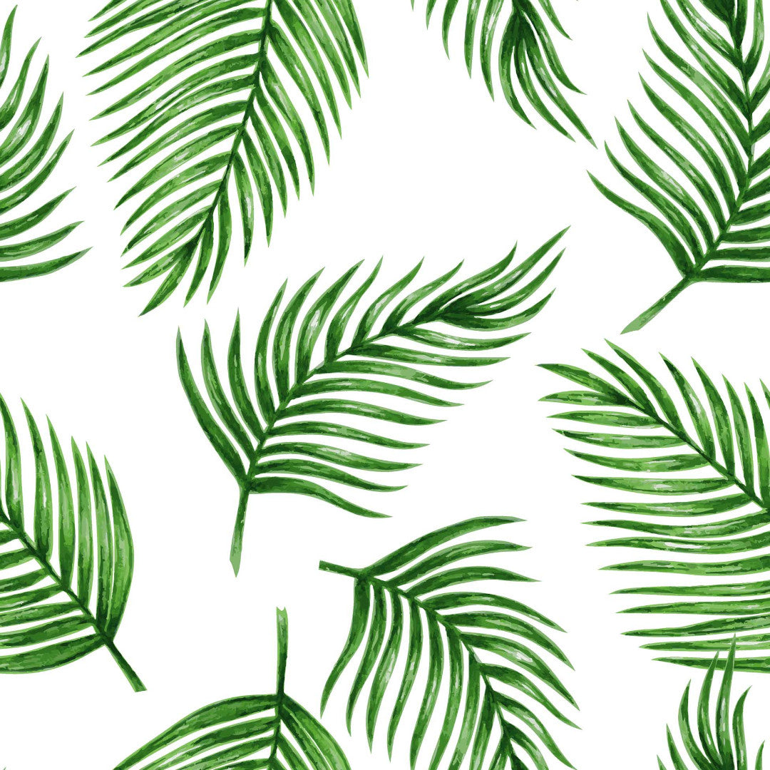 Amazonie - Gennemsigtig voksdug med tropiske blade, mønster