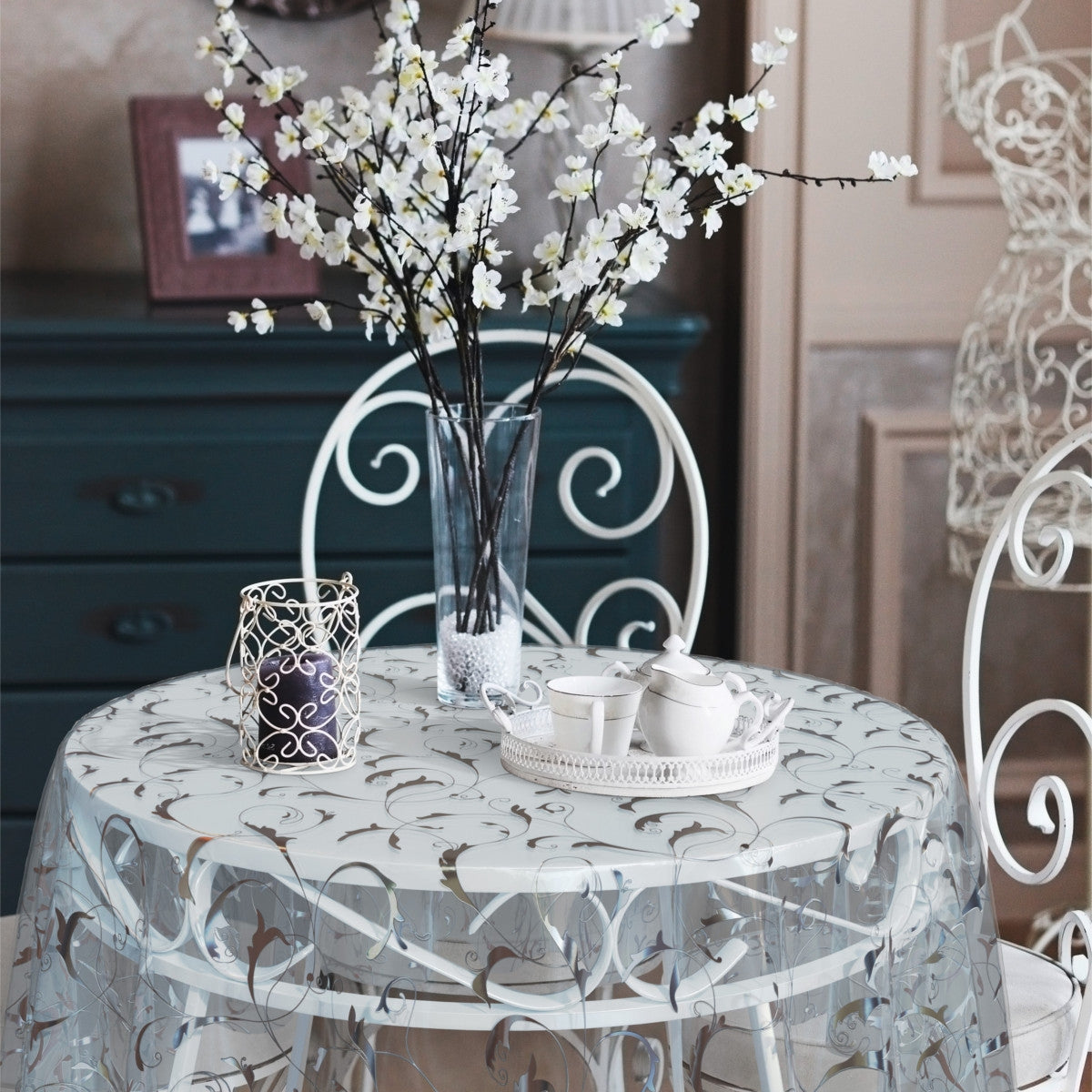 Amber, klar plast gennemsigtig voksdug med ranke