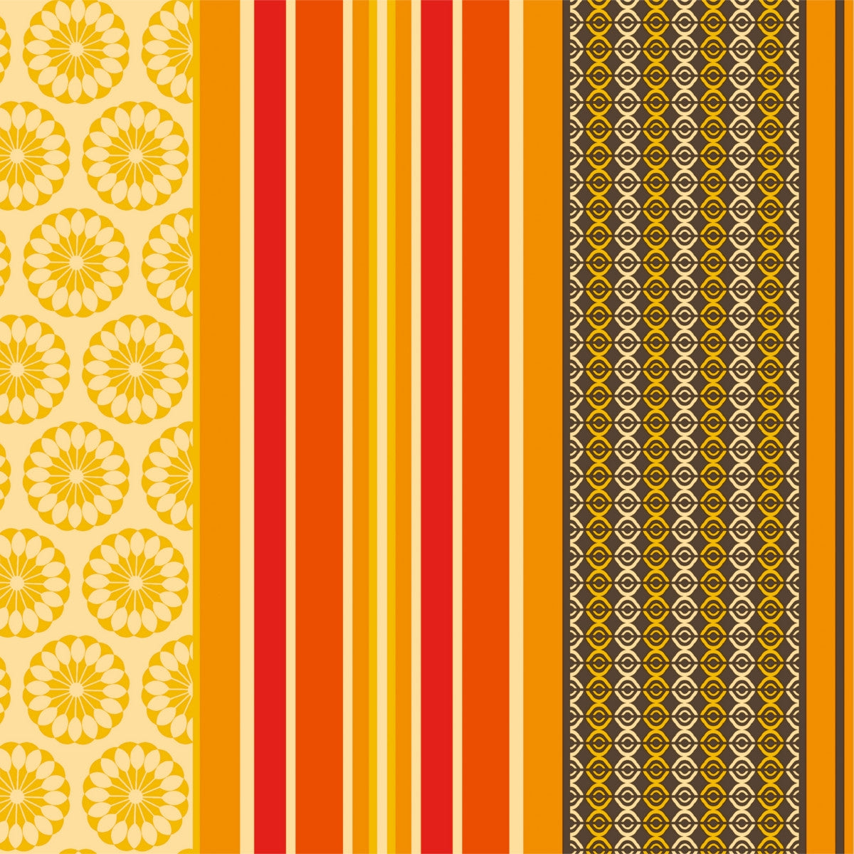 Amelle Gul, voksdug med klassiske franske striber