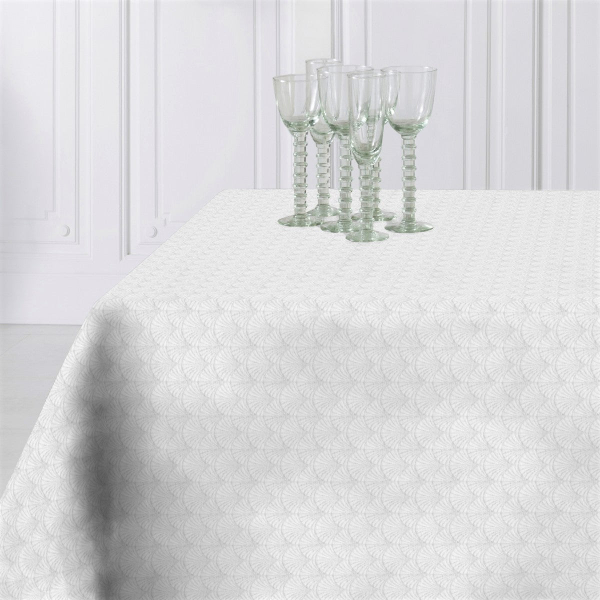 Amigoni Blanco - Jacquard vævet akryldug, 180 cm bred