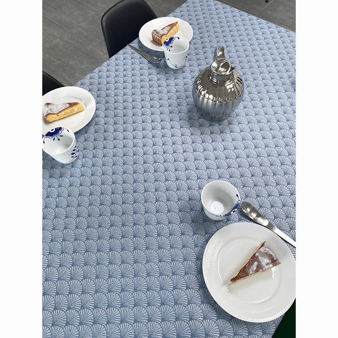 Amigoni Støvet Blå - Jacquard vævet akryldug, 160 cm