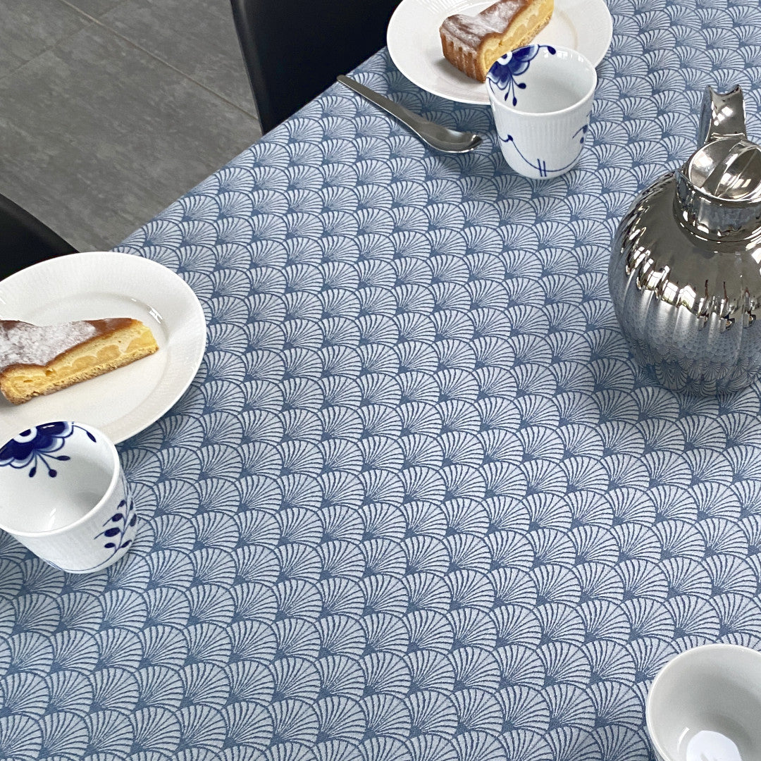 Amigoni Støvet Blå - Jacquard vævet akryldug, 160 cm