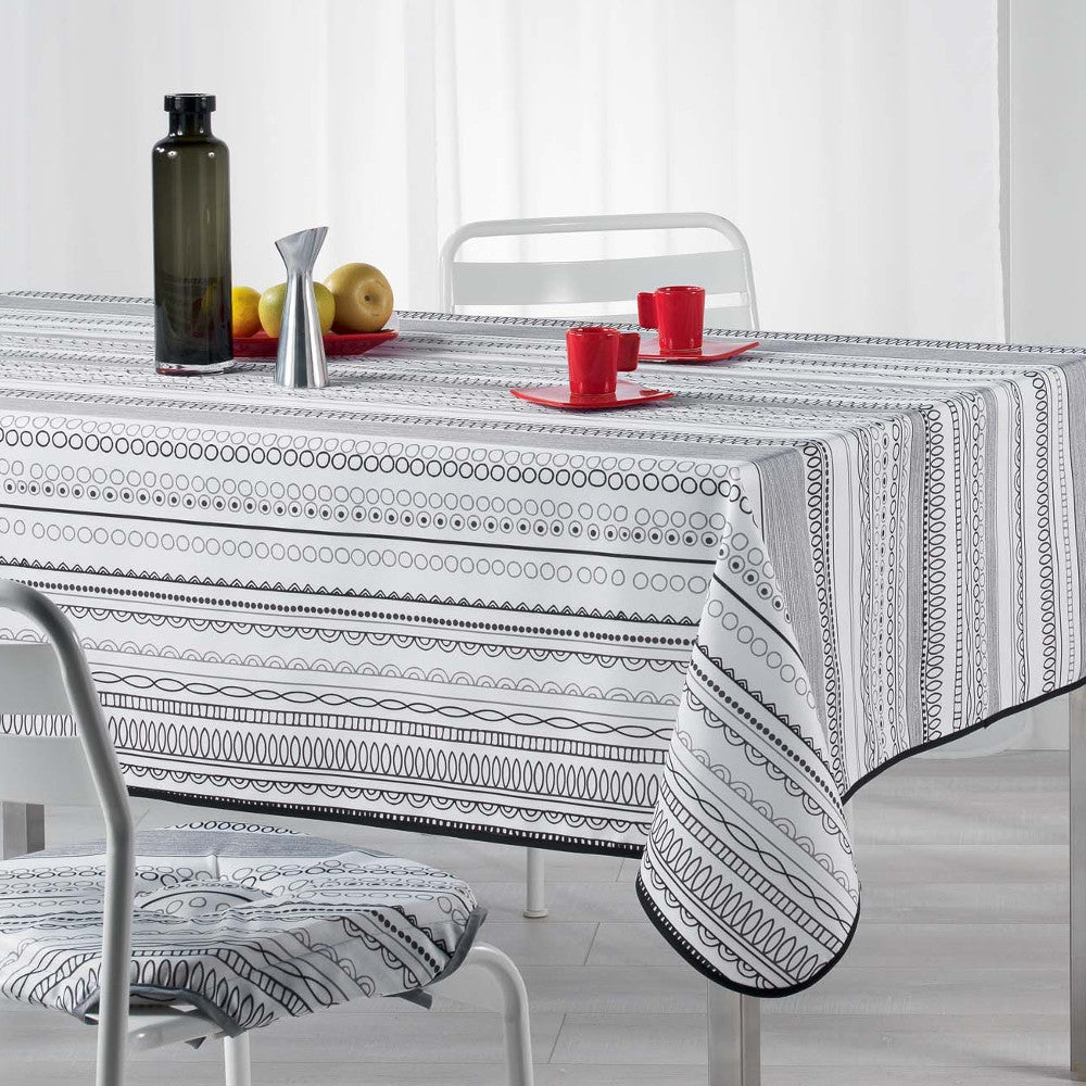 Analea Black/White, dug med anti-plet, 150 x 240 cm