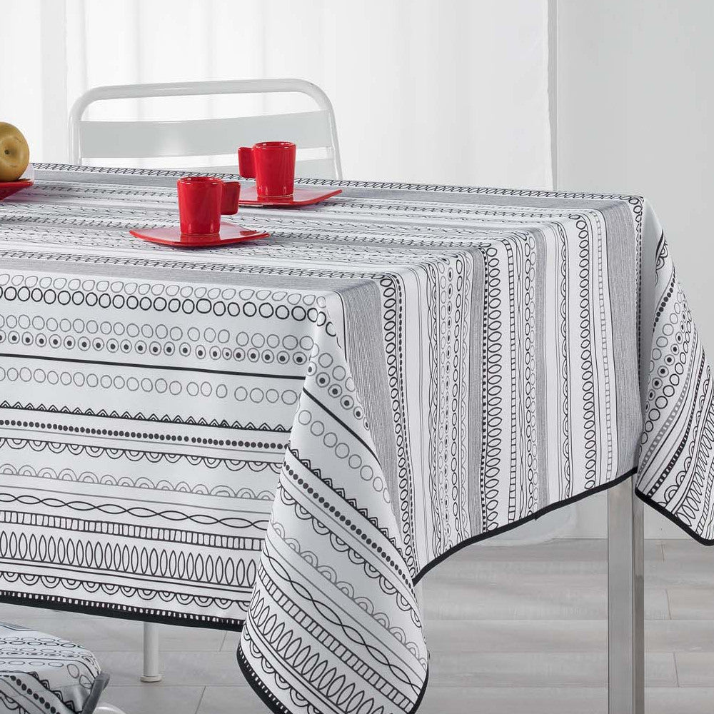 Analea Black/White, dug med anti-plet, 150 x 240 cm