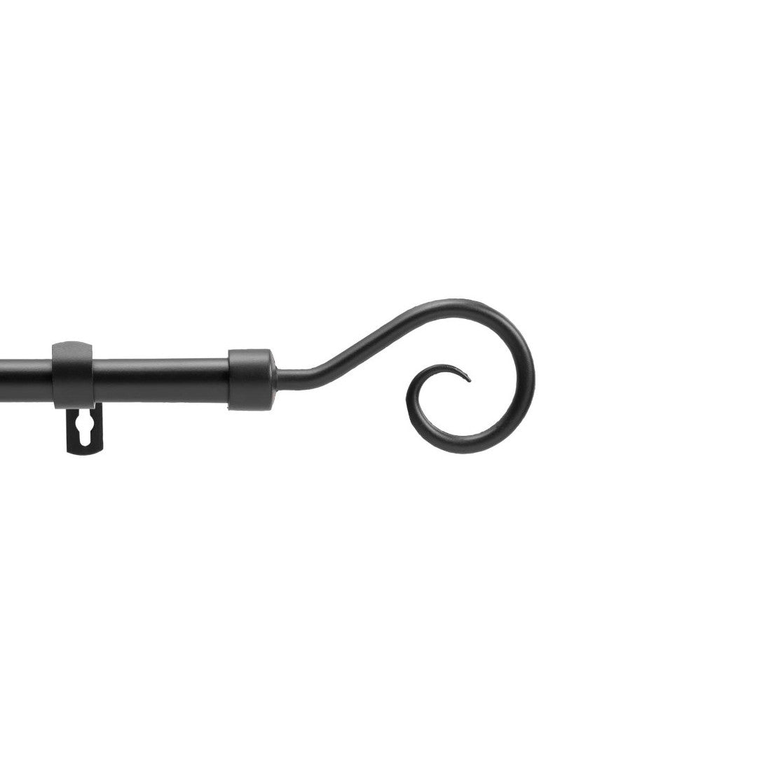 Arabesque Sort – Justerbar Gardinstang 120–210 cm