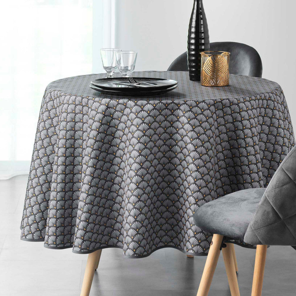 Artchic Antracit Ø 180 cm, rund dug med anti-plet