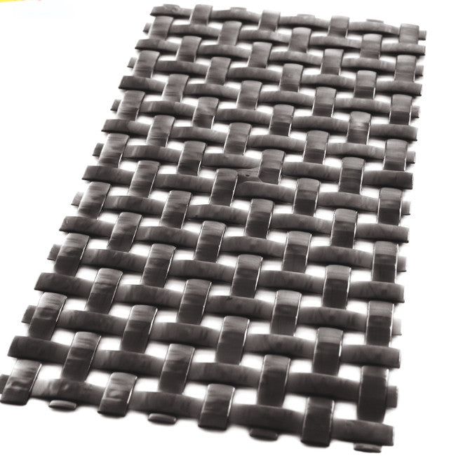 Skridsikker bademåtte med sugekopper - Plexo 36 x 71 cm, sort