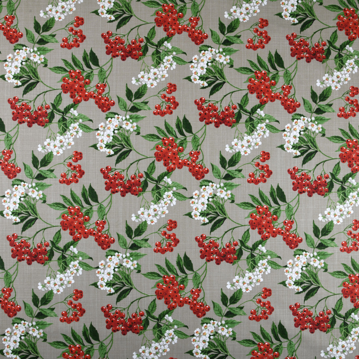 Baies - Akryldug med bær og blomster 155 cm bred