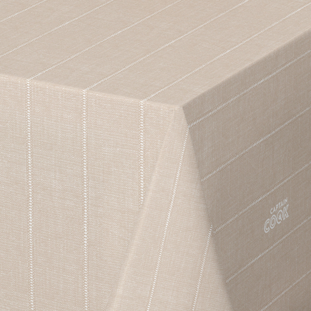 Balance Cake - 160 cm bred voksdug med stribet mønster i beige