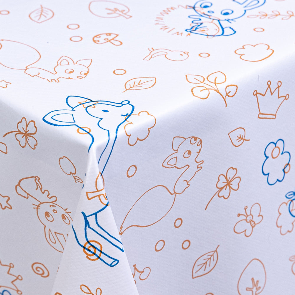 Bambiland, en sød børne-voksdug med glat overflade