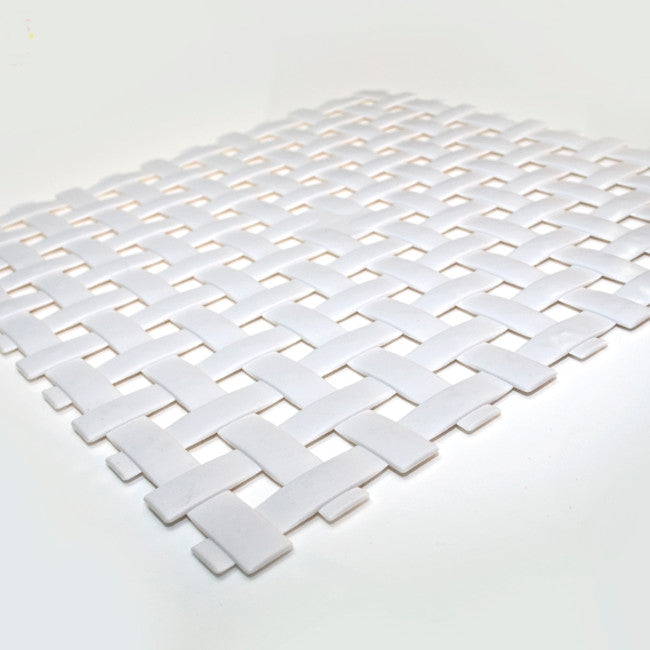 Skridsikker bademåtte med sugekopper - Plexo 54 x 54 cm, hvid