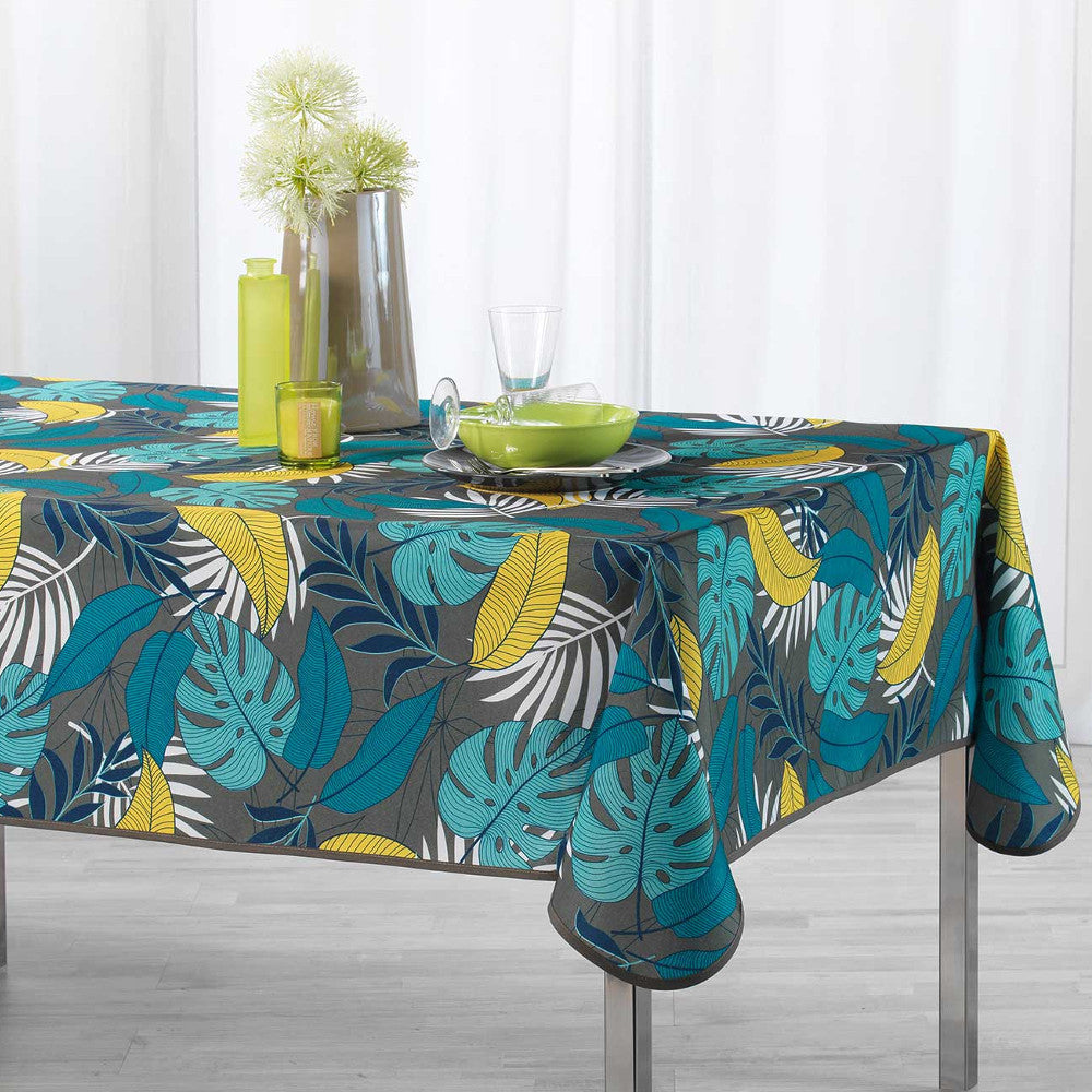 Beauty Jungle Khaki/Yellow, dug med anti-plet, 150 x 240 cm