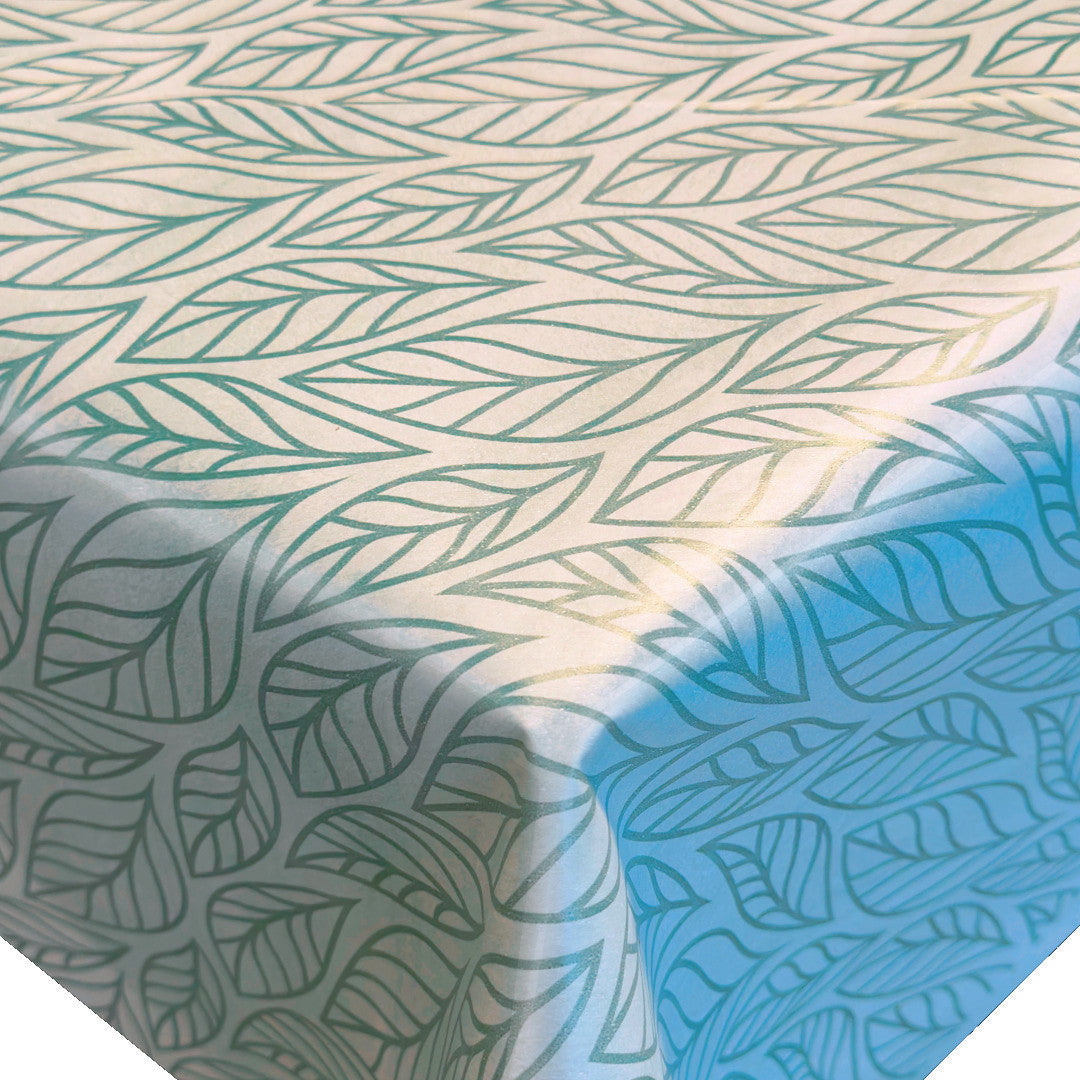 Beech Leaves lys grøn - pvc fri voksdug med stregblade