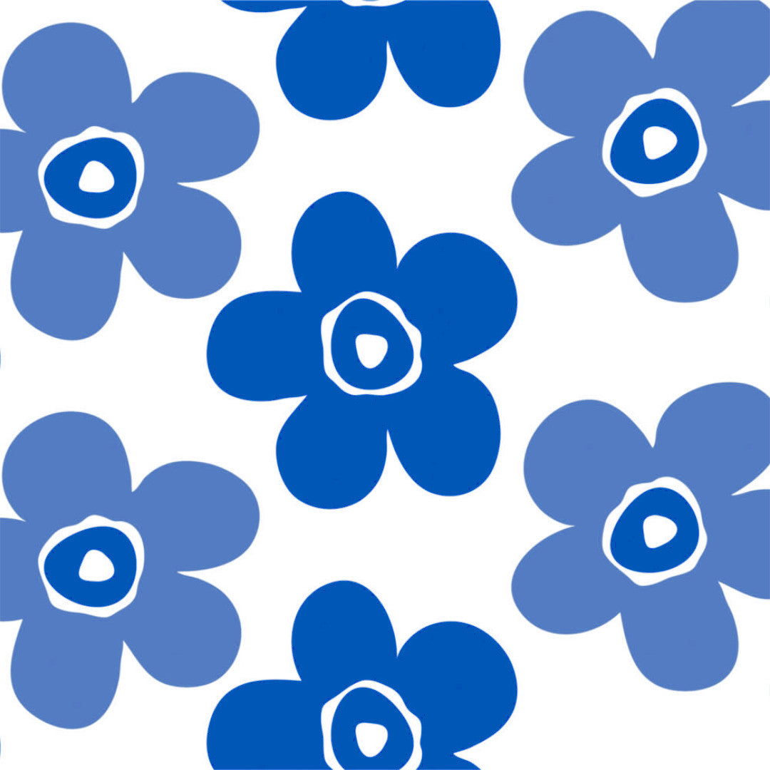 Lola voksdug - Big Flower Heavenly Blue