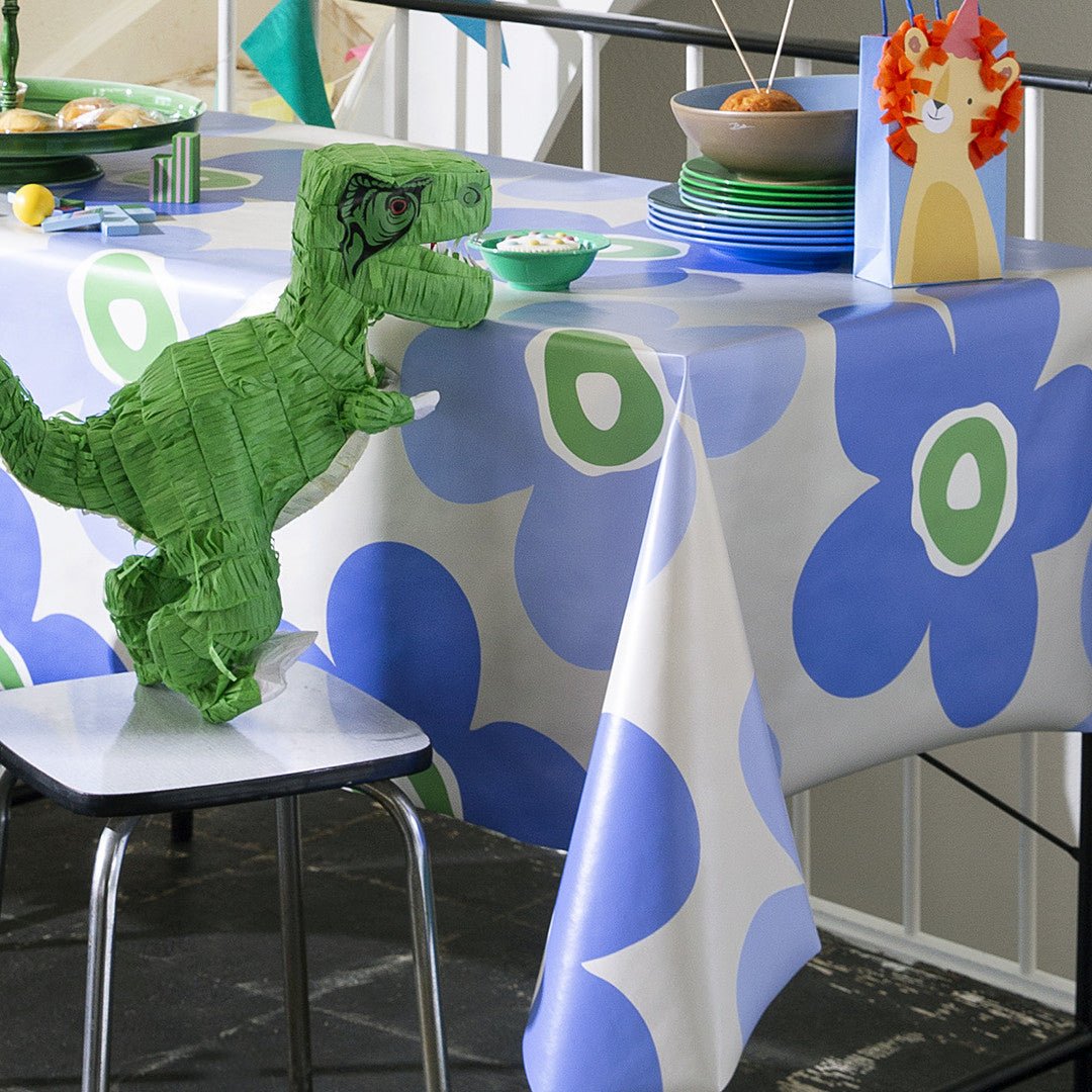 Big Flower Nautic - Lola voksdug, store blomster i blå