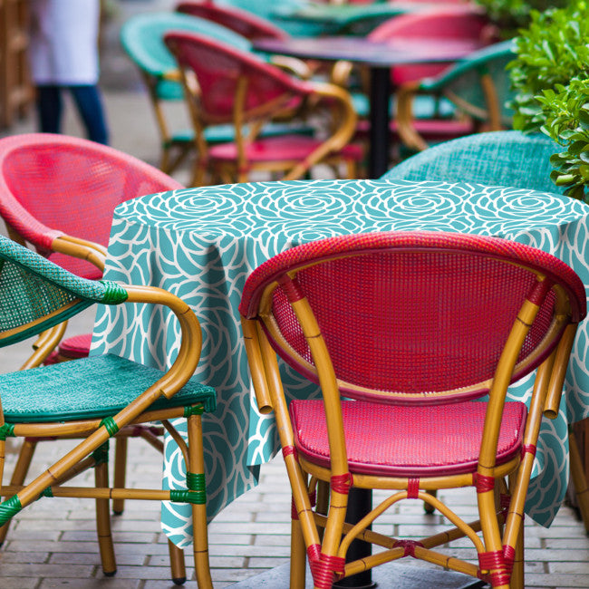 LÆNGDE: 3,5 m - Bloom Aruba - Voksdug med store flotte stregblomster
