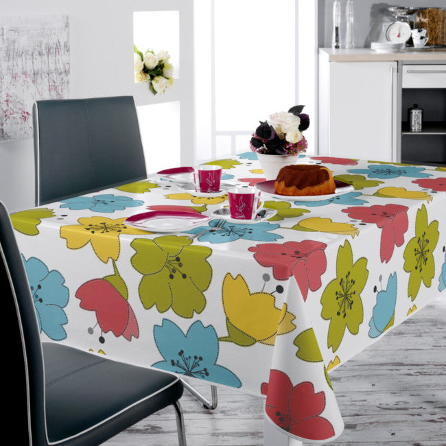 Lily Spring - voksdug med kulørte stregblomster