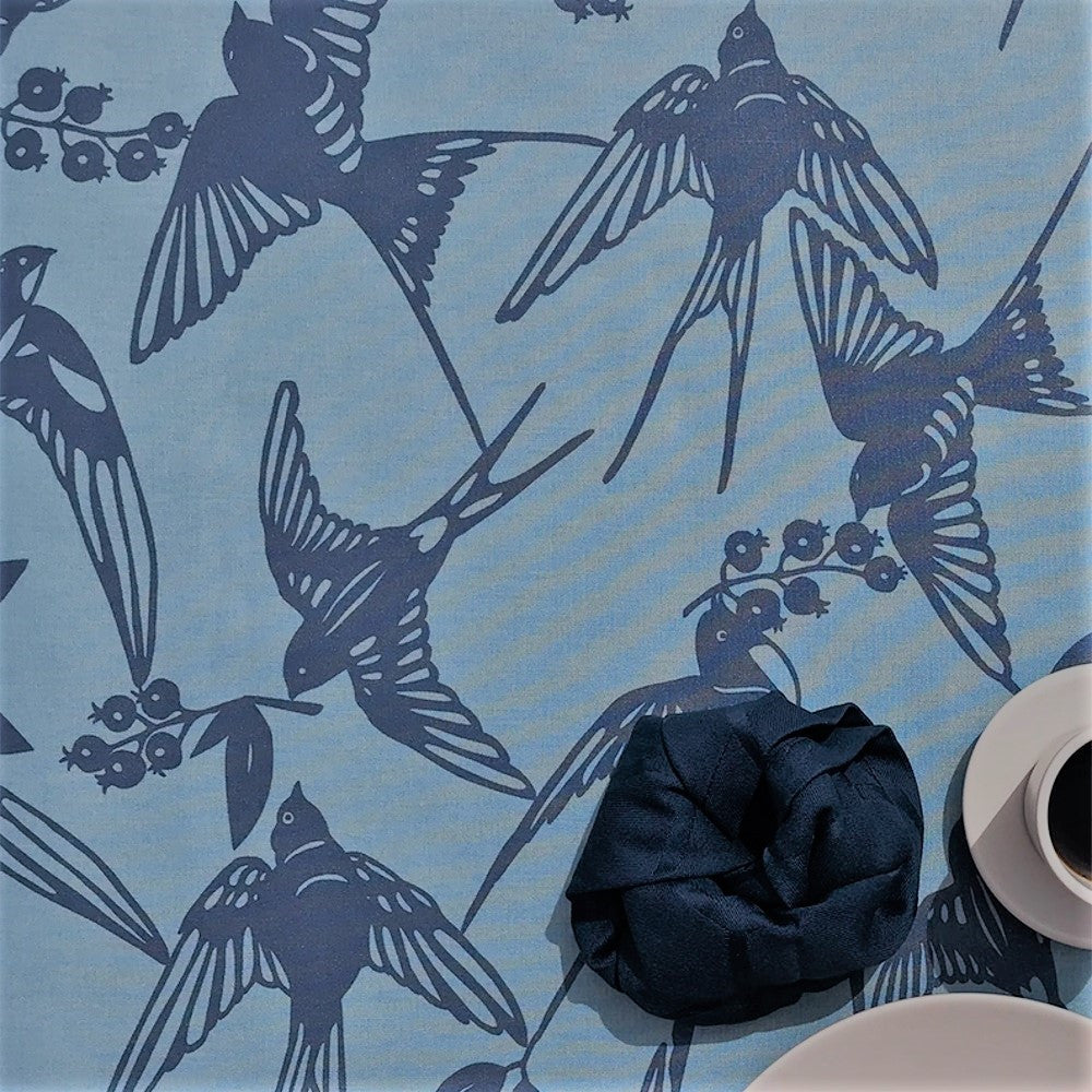 BIRDS Arona Blue - Notes by Susanne Schjerning - akryldug med antiskrid.