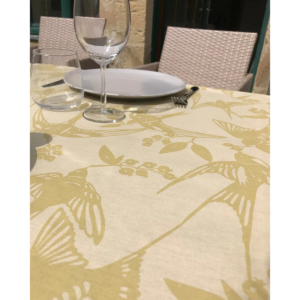 BIRDS Golden - Notes by Susanne Schjerning - akryldug med antiskrid