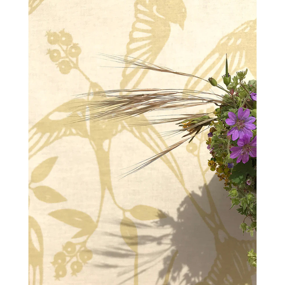 BIRDS Golden - Notes by Susanne Schjerning - akryldug med antiskrid