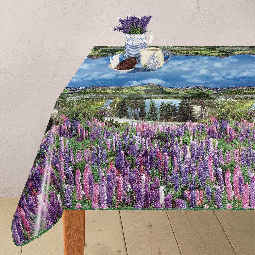 Bjergtinderne - Voksdug med smukt bjerglandskab