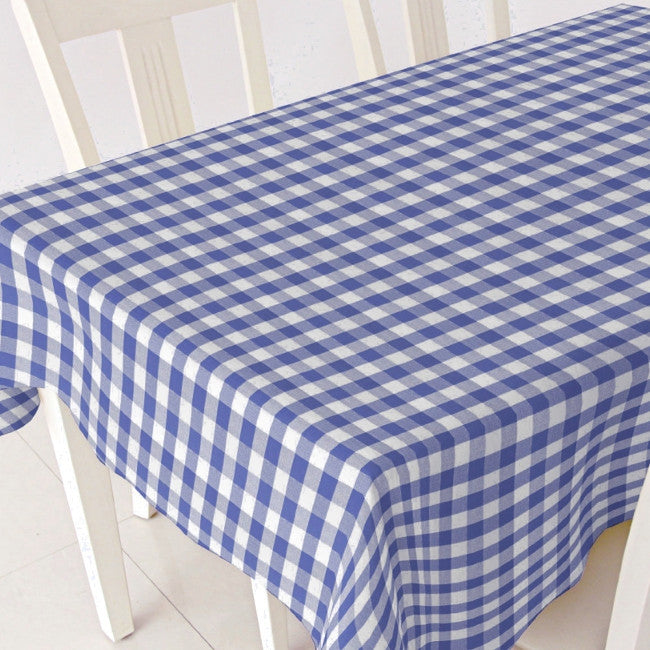 Blå hvid ternet voksdug, 120 cm bred