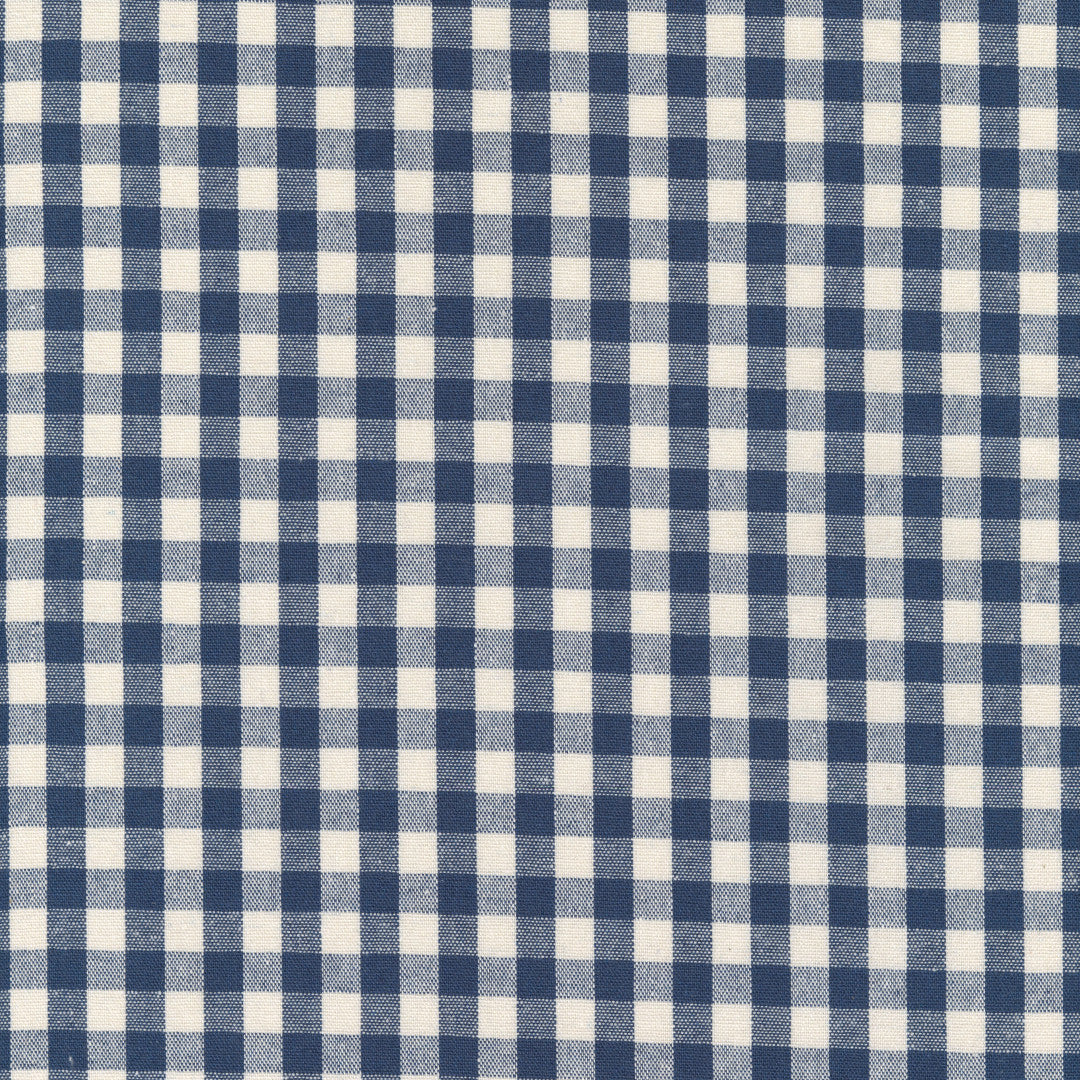 Blå Nordisk Tern - Akryldug i rustikt hørlook, mønster