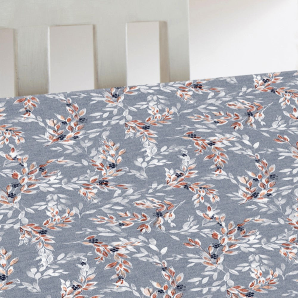 Blå Vidalia - Voksdug med herligt blomstermønster