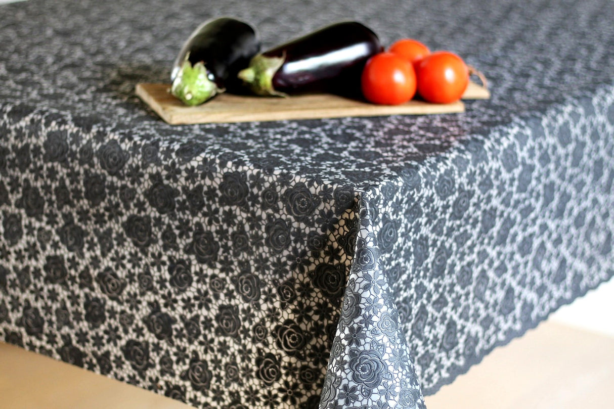 Blondevoksdug lille rose, sort