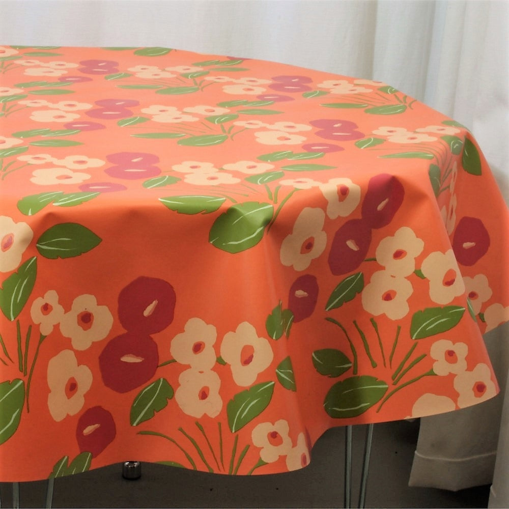 Rund Lola voksdug, Bloom Vivid Coral