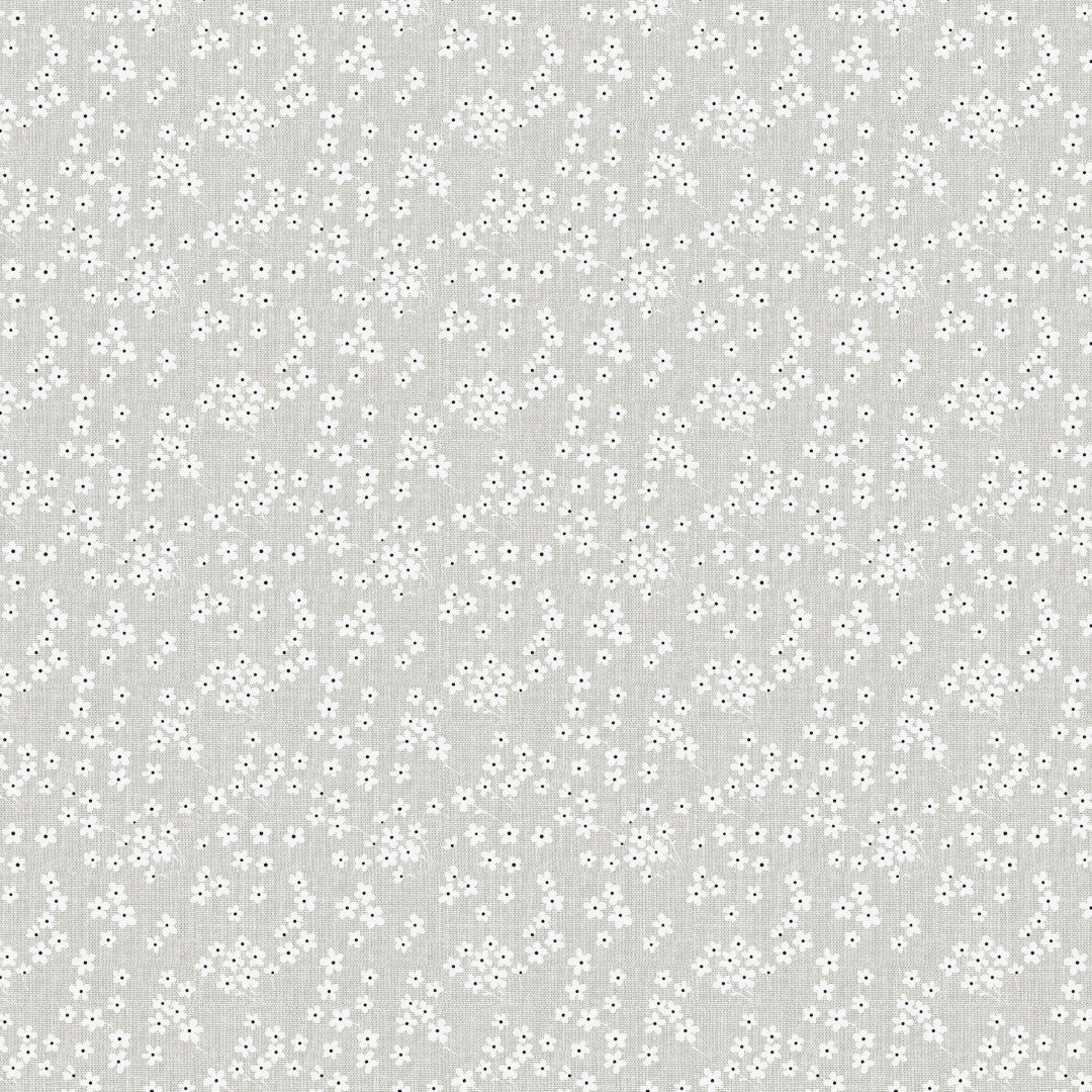 LÆNGDE: 4,0 m - Blossom Mist – Voksdug med hørlook i grå