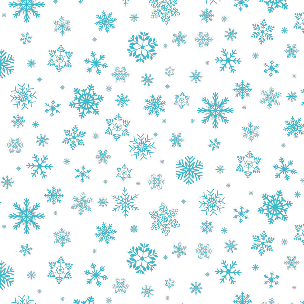 Gennemsigtig julevoksdug - Snow-Blue på Klar Plast