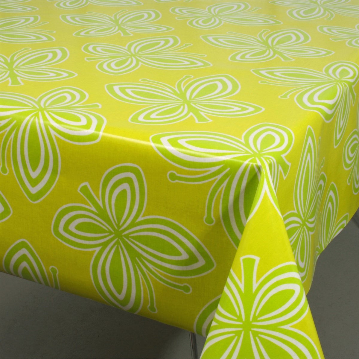 Sommerfugle - Bo Bendixen tekstil voksdug, grøn vårsommerfugl.