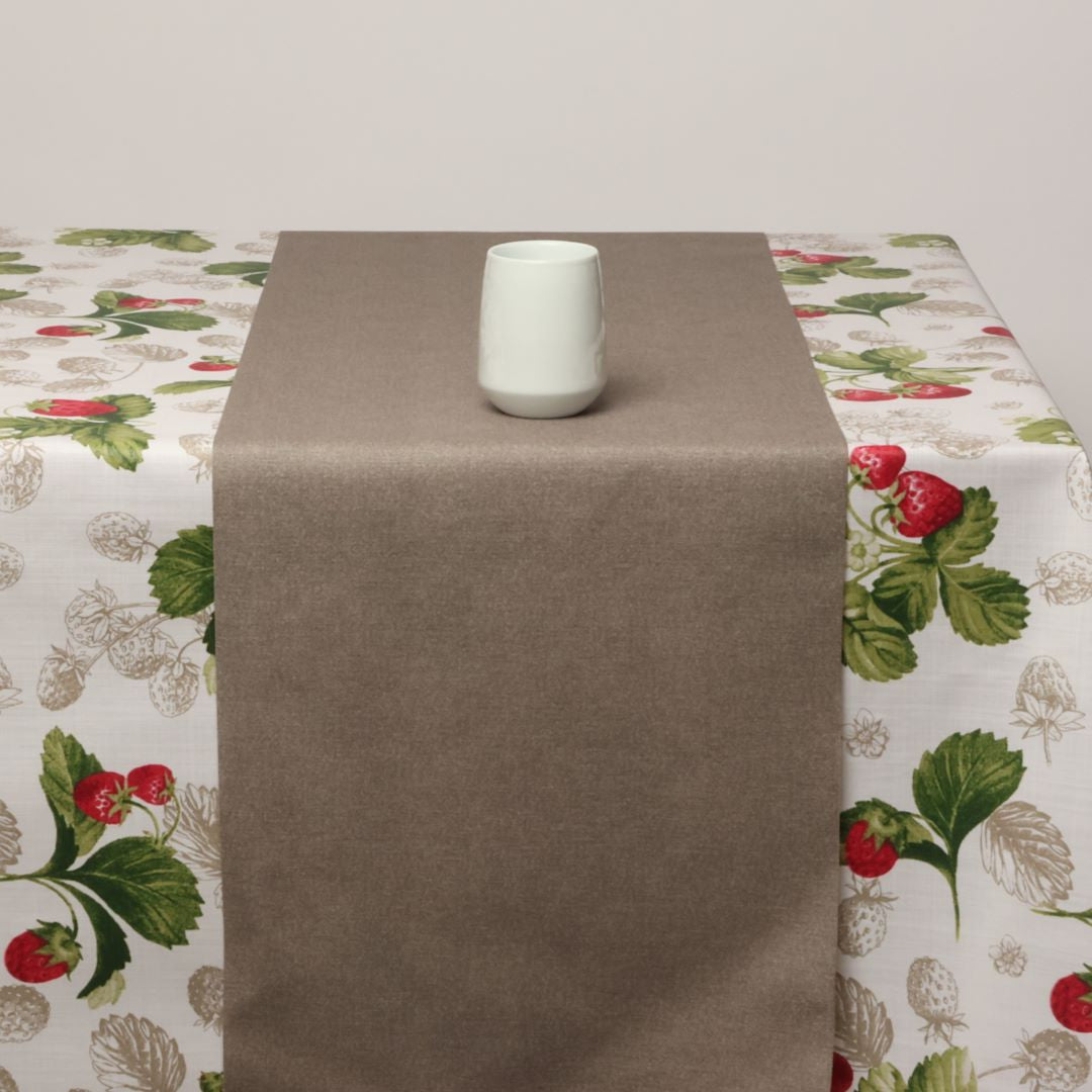 Bordløber, Dali Lys Taupe - Ensfarvet Akrylbordløber ca 40 cm bred