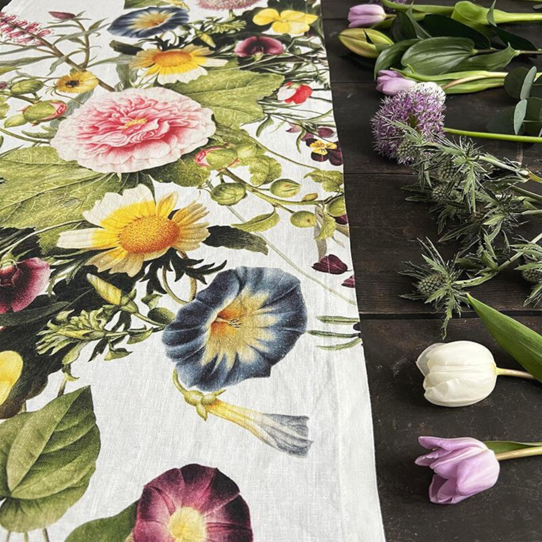 Bordløber i hør Flower Garden – Jim Lyngvild, miljø 1