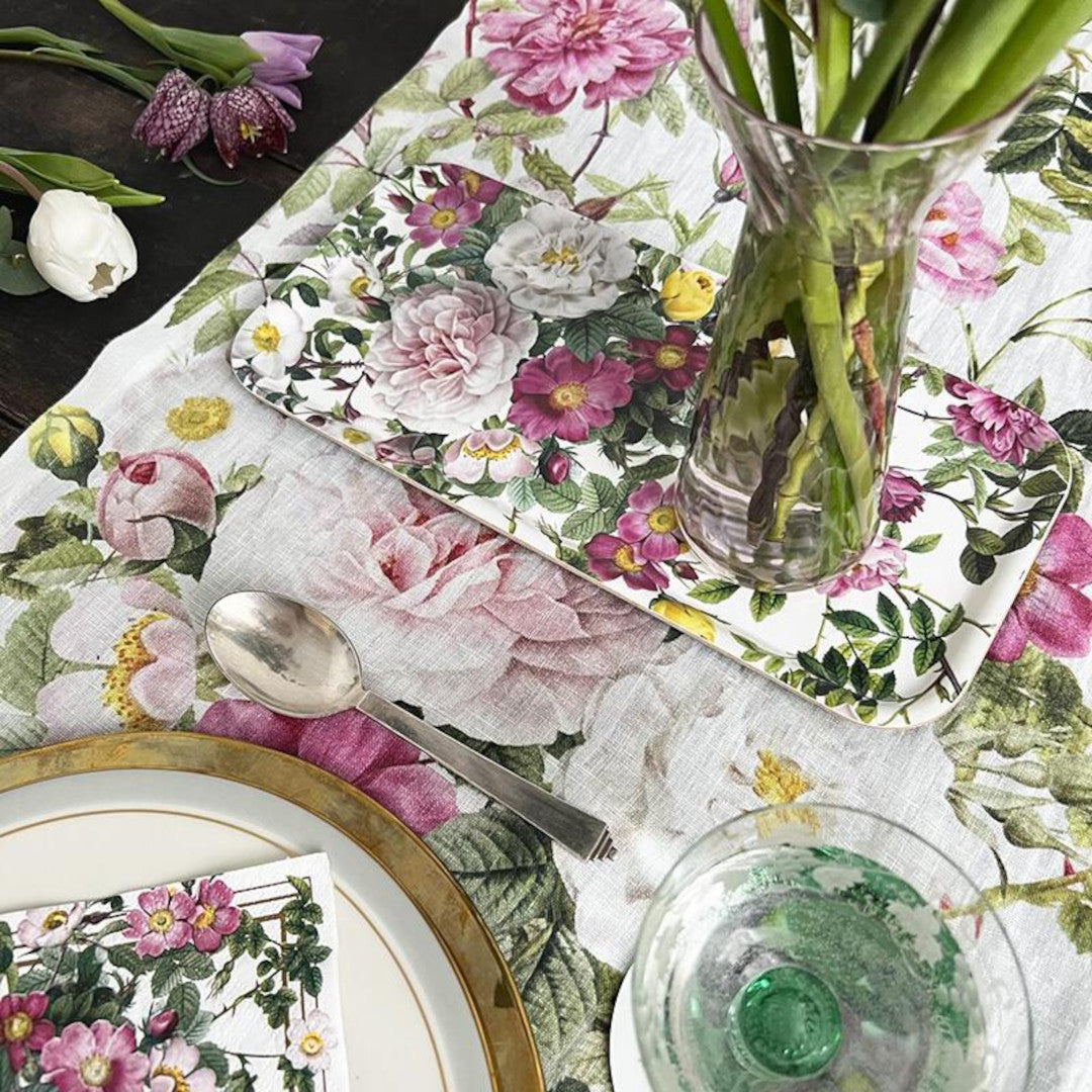Bordløber i hør Rose Flower Garden – Jim Lyngvild, miljø