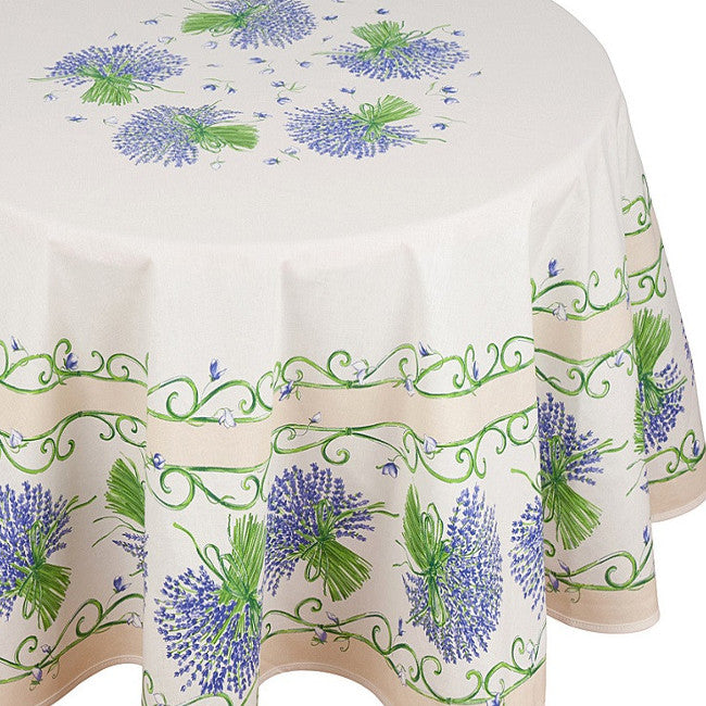 Bouquet de Lavande Ecru - Rund provencedug Ø 180 cm