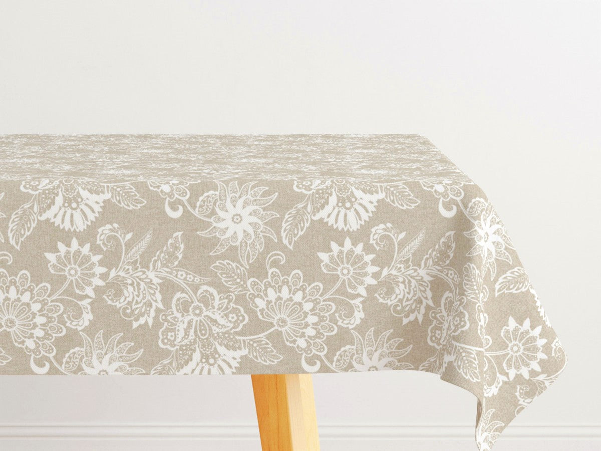 Burliuk Nature - Akryldug med smukke hvide blomster