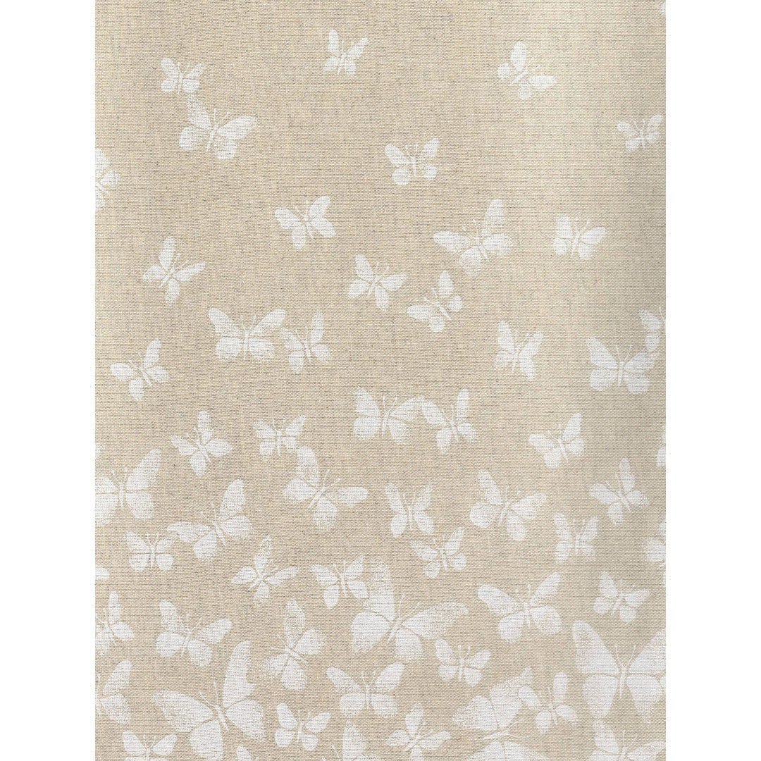 Butterfly - Akryldug hørlook med hvide sommerfugle