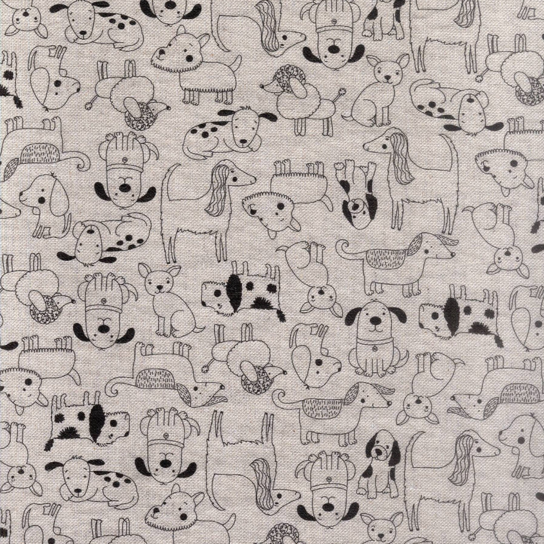 Cani Divertenti e Carini - Akryldug med søde og sjove hunde, nærbillede